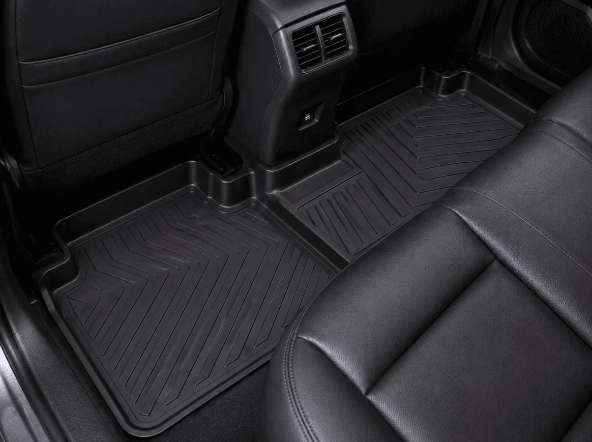 Rear passenger area with a protective liner